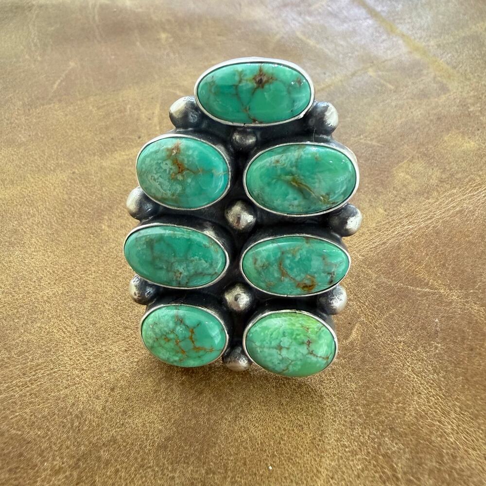 Turquoise & Sterling Silver Ring Size 7 by Sharon Francisco - Picture 3 of 8